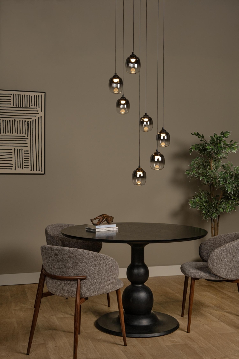 Lucide TAMINO - Závesné svietidlo - Ø 52 cm - LED Rozm. - 7x7W 3000K - Čierna